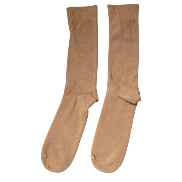 Dolce & Gabbana Brown Solid Cotton Mid Calf Men Men's Socks